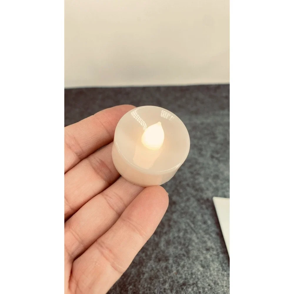 LED Tea Lights 50-Pack Battery Operated Flameless Candles White Warm Yellow